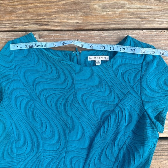 Sandra Darren women’s dark teal dress size 6 - Picture 9 of 12